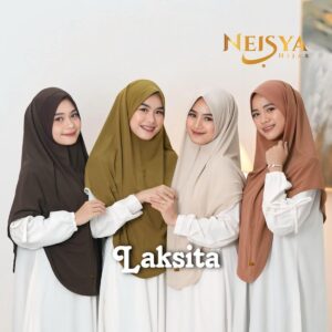 Neisya Hijab - Size XL instan Bergo Non Pet Laksita Muslim Kerudung Cantik dan Simple