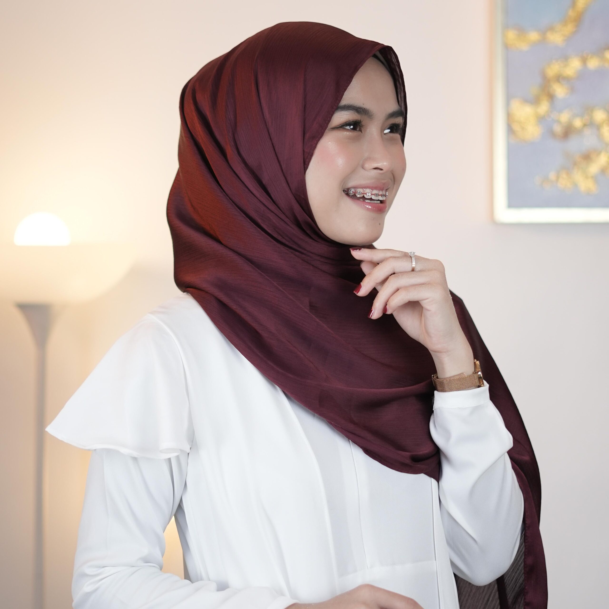 Neisya  Pashmina Silk Cradenza Cantik Mewah Nyaman dan Adem