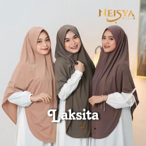 Neisya Hijab - Size XXL Bergo Instan Laksita Non pet Hijab Muslim Kerudung Simple