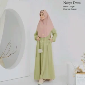 Neisya Dress Basic Cantik Muslimah Polos