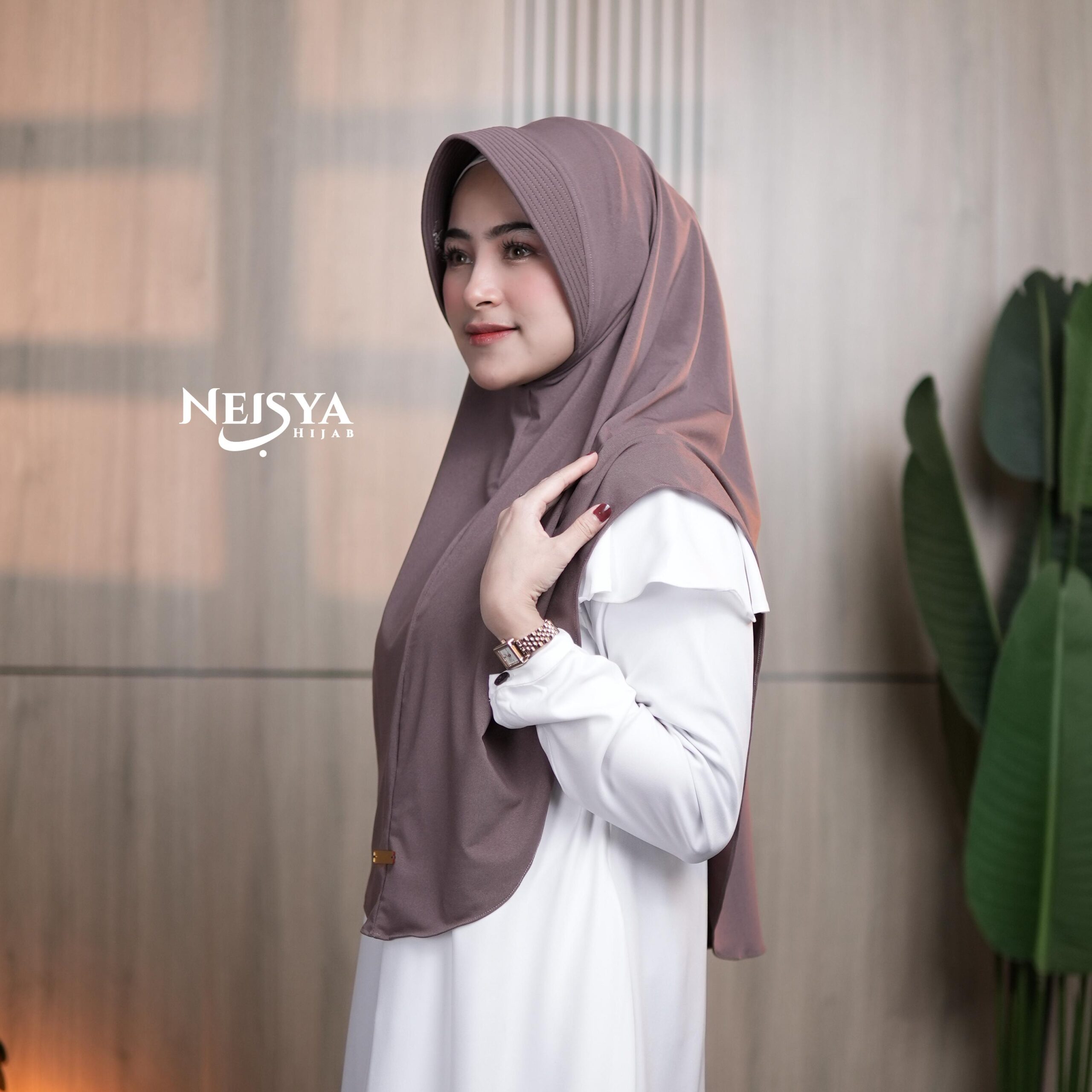 Neisya Hijab - Hijab Instan laksita Pet Size L Bordir Bahan Jersey Halus